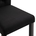 vidaXL Chaises à manger lot de 4 noir tissu