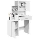 vidaXL Coiffeuse avec armoire blanc 80x35x132 cm