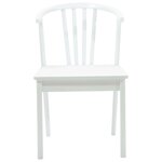 vidaXL Chaise de salle à manger 2 Pièces Blanc Bois de caoutchouc massif