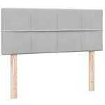 vidaXL Sommier à lattes de lit et matelas gris clair 120x220cm velours