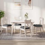 vidaXL Coussins de siège 4 Pièces Gris foncé 40 x 40 x 12 cm tissu