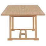 vidaXL Meuble à dîner de jardin 9 Pièces 180-280x100x75 cm Teck massif