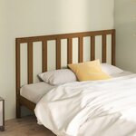 vidaXL Tête de lit Marron miel 141x4x100 cm Bois massif de pin