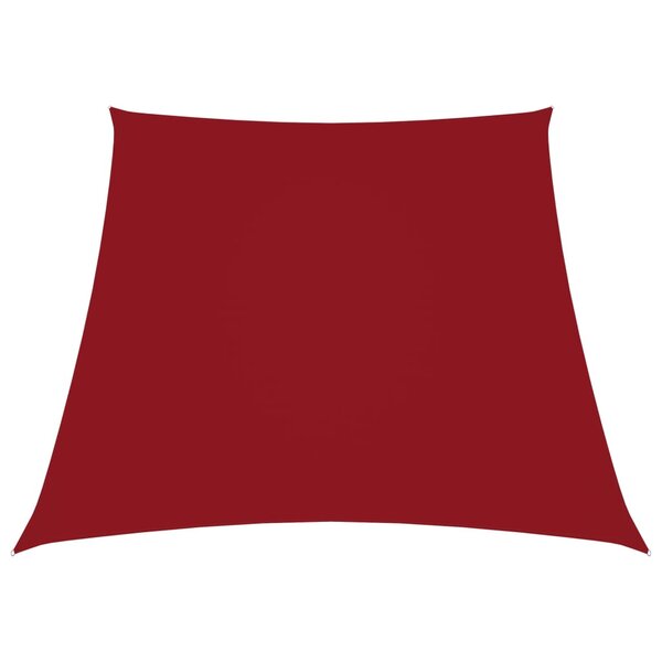 vidaXL Voile de parasol Tissu Oxford trapèze 2/4x3 m Rouge