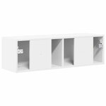 vidaXL Meuble TV mural Blanc 98 x 31 x 29 5 cm Bois d'ingénierie