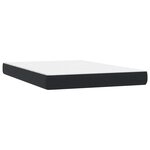 vidaXL Sommier à lattes de lit avec matelas noir 160x210 cm velours