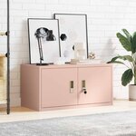 vidaXL Armoire de rangement Rose 80 x 40 x 40 cm Acier