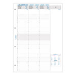 Recharge Exatime 29 semainier millésimé 1/4 h par 1/4 h 297x210 mm EXACOMPTA