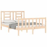 vidaXL Cadre de lit avec tête de lit 140x190 cm bois massif