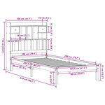 vidaXL Lit bibliothèque sans matelas 100x200 cm bois massif de pin