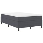 vidaXL Lit box spring avec matelas – gris foncé  120 x 200 cm  tissu en corde