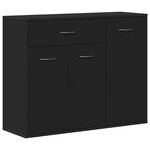vidaXL Buffet Noir 88x30x70 cm Bois d'ingénierie