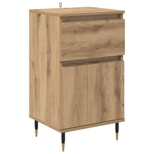 vidaXL Buffet Chêne artisanal 40 x 35 x 70 cm Bois d'ingénierie et fer