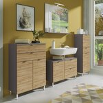 Germania Armoire plancher sous-lavabo GW-Mauresa 34x80x56 cm Graphite