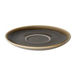 Soucoupe espresso grise - 140 mm - lot de 6 -  - porcelaine x20mm