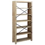 vidaXL Bibliothèque 6 niveaux 80x30x170 cm Bois solide d'acacia