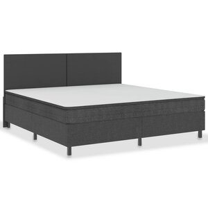 vidaXL Sommier à lattes de lit sans matelas gris tissu 200x200 cm