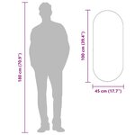 vidaXL Miroir mural Noir 100x45 cm Ovale