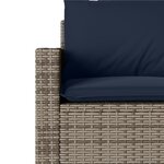 vidaXL Ensemble à manger de jardin et coussins 2 Pièces gris rotin