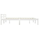 vidaXL Cadre de lit Blanc Bois de pin massif 160x200 cm