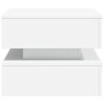 vidaXL Table basse avec lumières LED blanc 50x50x40 cm