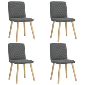 vidaXL Chaises à manger lot de 4 gris foncé tissu