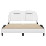 vidaXL Cadre de lit Viana avec LED sans matelas blanc 120x200 cm