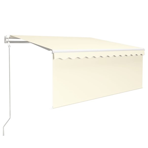 vidaXL Auvent automatique store capteur de vent et LED 3x2 5 m Crème
