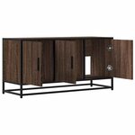 vidaXL Meuble TV chêne marron 100x35x50 cm bois d'ingénierie et métal