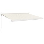 vidaXL Auvent rétractable crème 3x2 5 m tissu et aluminium