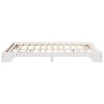 vidaXL Cadre de lit Blanc 207 x 155.5 x 17 cm Bois massif en pin