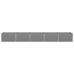 vidaXL Jardinière Gris clair 400 x 80 x 45 cm Acier