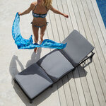 Tectake Bain de soleil SOFIA 5 positions - marron