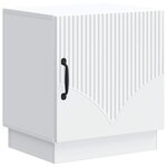 vidaXL Table de chevet 2 Pièces Blanc 43 x 34 5 x 47 cm Bois d'ingénierie