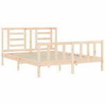 vidaXL Cadre de lit avec tête de lit 160x200 cm bois massif