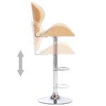 vidaXL Tabouret de bar Crème Similicuir