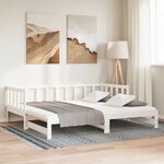 vidaXL Lit de jour et lit gigogne sans matelas 90x190 cm bois massif