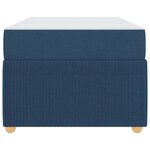 vidaXL Cadre de lit avec matelas Bleu 90 x 190 cm tissu