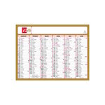 Petit Calendrier Mural 2026 - 13 x 17 cm - Rouge Noir Or