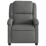 vidaXL Fauteuil de massage inclinable Gris foncé Tissu