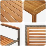 vidaXL Ensemble de salle à manger pour jardin 5 Pièces Gris Poly rotin