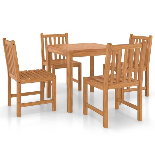 vidaXL Ensemble à manger de jardin 5 Pièces Bois de teck solide