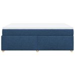 vidaXL Sommier à lattes de lit avec matelas Bleu 140x200 cm Tissu