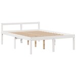 vidaXL Lit bibliothèque sans matelas blanc 140x190 cm bois pin massif