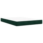 vidaXL Sommier à lattes de lit et matelas Vert foncé 140x200cm Velours