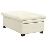 vidaXL Canapé-lit Crème 67 x 194 x 38 cm Velours