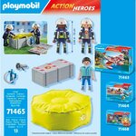 PLAYMOBIL 71465 - Pompiers avec coussin de sauvetage