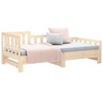 vidaXL Lit coulissant sans matelas 2x(90x190) cm Bois de pin massif
