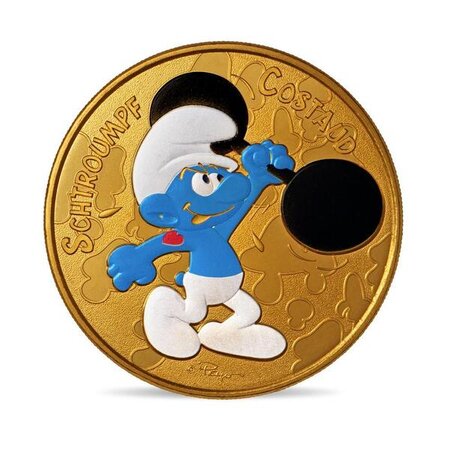 Les schtroumpfs - mini-médaille schtroumpf costaud