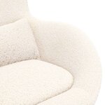vidaXL Fauteuil œuf Crème 63 x 73 x 90 cm